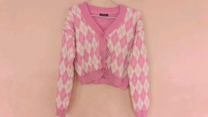 Pink Crop Sweater