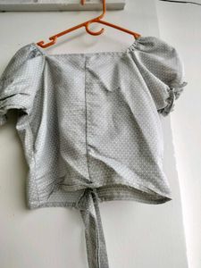 Grey Crop Top