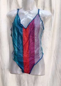 152812. Striped Colorful Swimsuit