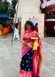 Blue &amp; Pink Lightwaight Silk Saree