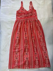 Woman Rose Patterned Sundress