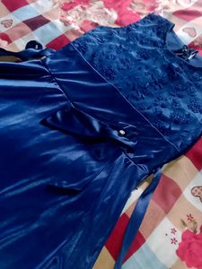 Elegant Navy Blue Party Dress For Girls New Cutie