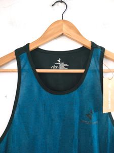 Teal Blue And Black Active Wear T Shirts (Men&#39;s)