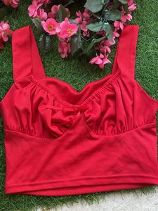 Red Crop Top