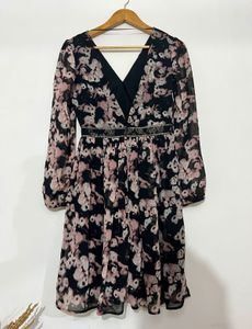 Floral Print Long Sleeve Dress