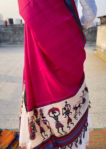 Tribal art and Handloom dupatta