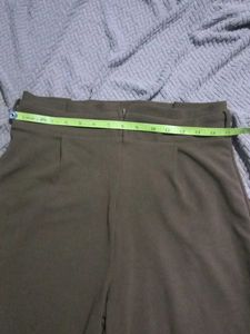 Olive Green Wide Leg Trousers