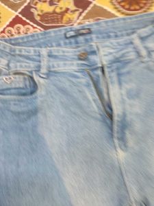 Fringe Hem Flare Jeans