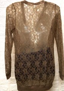 Floral Lace Brown 🤎 Top