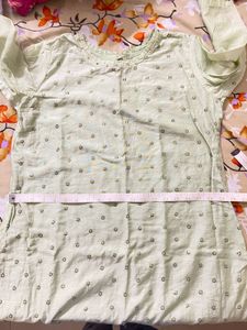 Green And Pink Combination Coloured Kutra Set