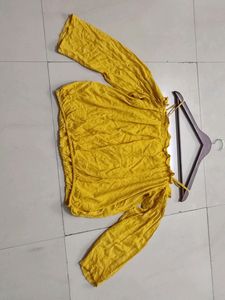 Yellow Offshoulder Top