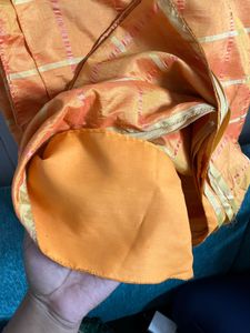 Orange Art Silk Saree