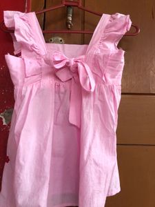Pink Floral  Peplum Ruffle Sleeve Top
