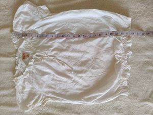 White Eyelet Peasant Top