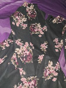 Here &amp; Now Black Flower Dress