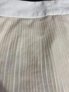 Cream Pleated Mini Skirt  Waist 28 Size s