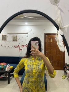 LIBAS Yellow Printed Kurta
