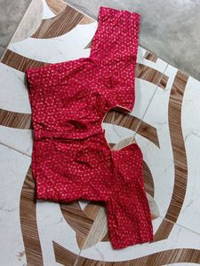 Red Embroidered Blouse