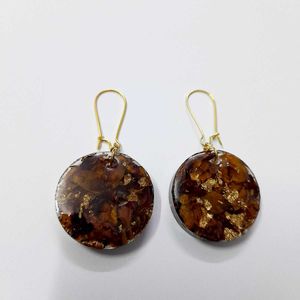 Real Rose Preserved Circle Earrings