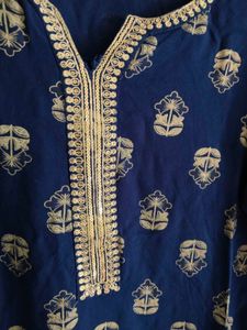 Printed Blue Kurta