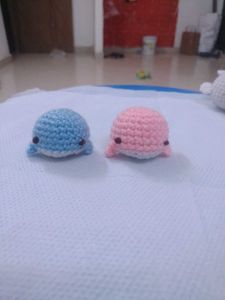 Crochet Dolphin Keychains