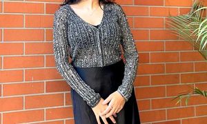 Sparkling Silver Embellished Top✨🖤