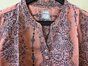 Peach Printed Top
