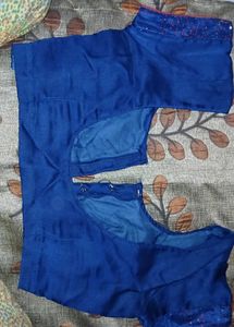 Blue Readymade Saree Blouse