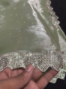 Elegant party wear saree with blouse