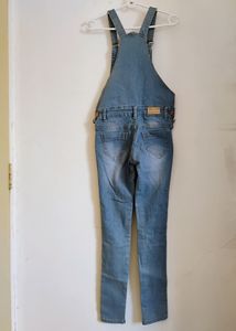 Light Blue Denim Dungaree With Detachable Straps