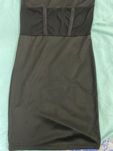Sleek Black Corset Slip Dress