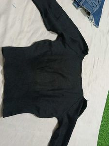 Black Knit Top