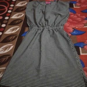 Check Print Mini Dress