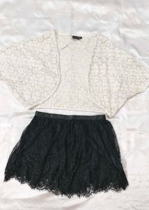 Lace Shrug & Skirt Set