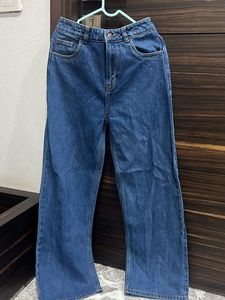 Navy Blue Straight Jeans