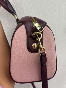 Coach Speedy Medium - Blush Pink &amp; Burgundy