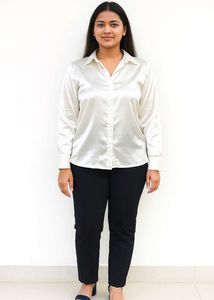 SATIN ELEGANT WHITE SHIRT