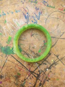 Green Stone Bangle Bracelet