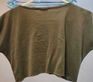 Olive Crop Top
