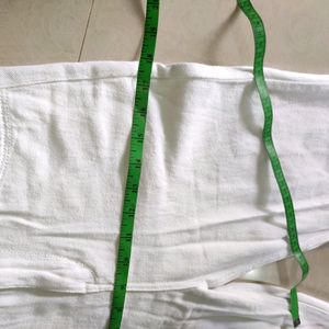 High-waisted White Jeans