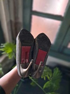 Shimmery Pointed-Toe Stilettos