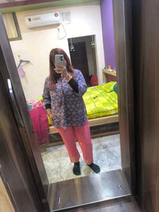 Pink Embroidered Salwar Pants