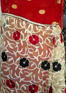 Red Polka Dot Customised Saree