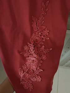 Elegant Floral Mauve colour Dress