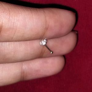 Pure Silver-Zircon Nosepin White/Trasparent