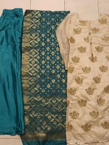 Kurti Plazo Set With Banarsi Dupatta Festive Wear