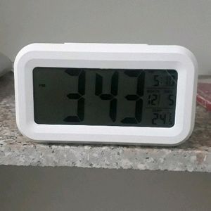 Digital Smart Clock With Alarm And Futuristic