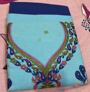 Sky Blue Thread Look Soft Duppta