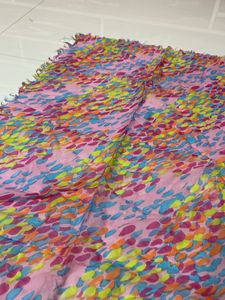 Multi Coloured Printed Square Scarf