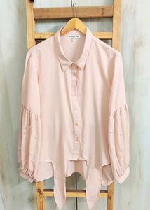 Designer Peach Colour Shirt Size-46